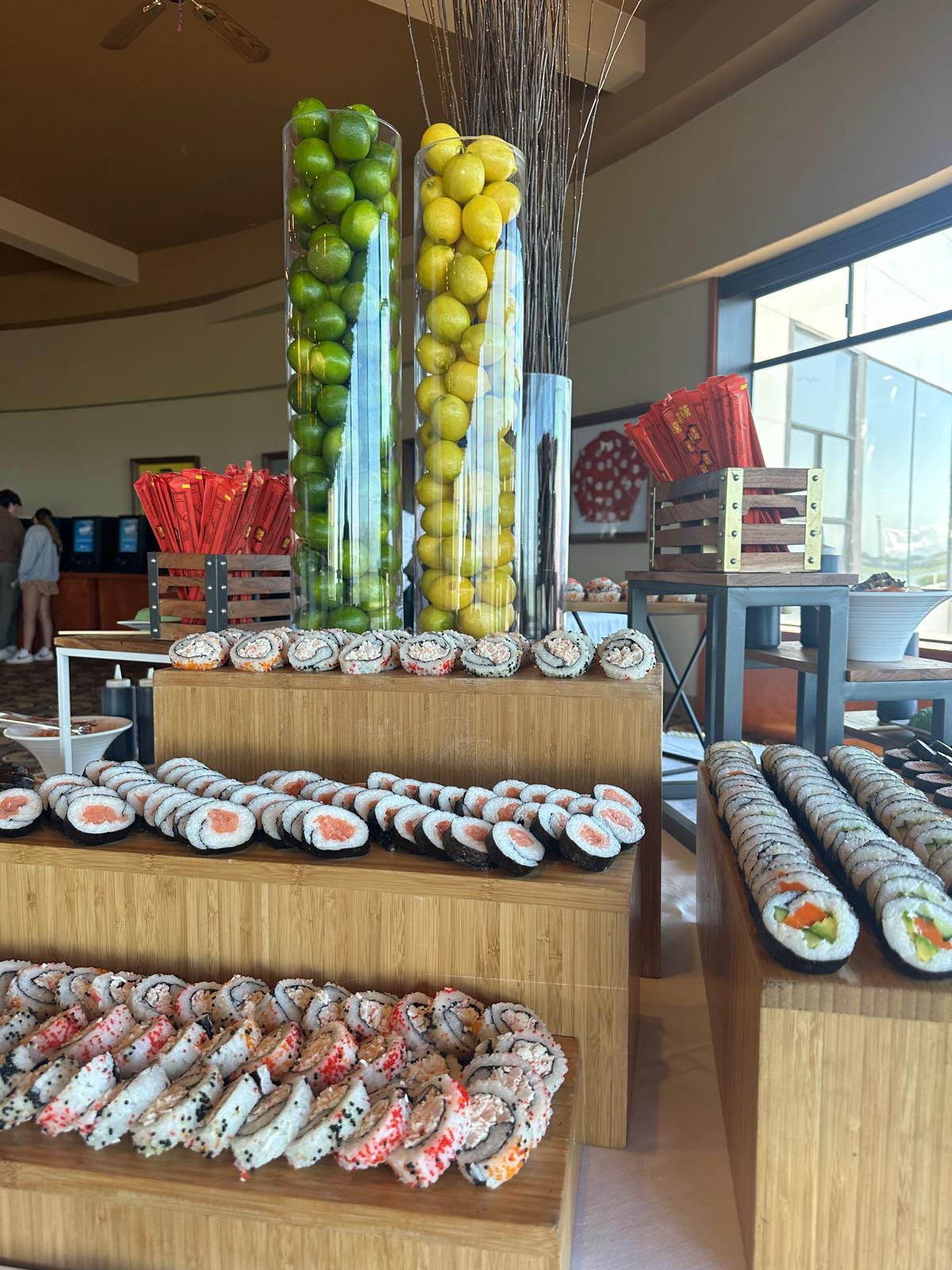 Chef Nava buffet presentation at Golden Gate Fields