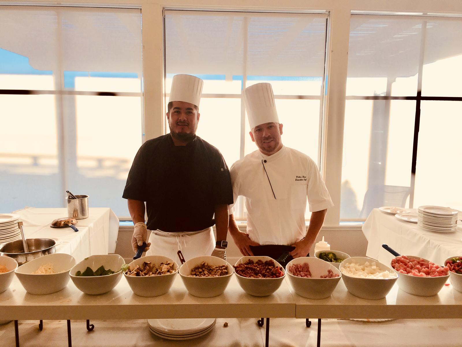 Chef Nava preparing a live cooking experience