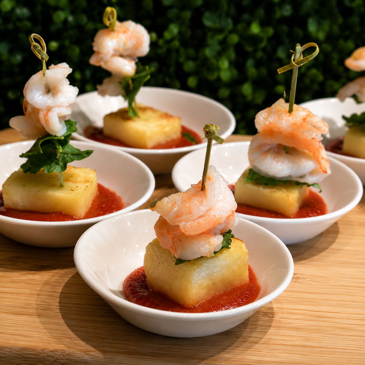 Chef Nava shrimp appetizer presentation